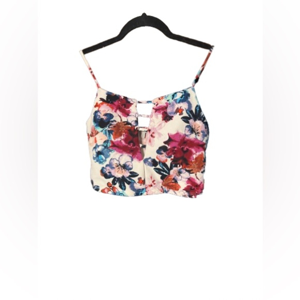 *2/$10* Charlotte Russe - Floral Crop Top - S